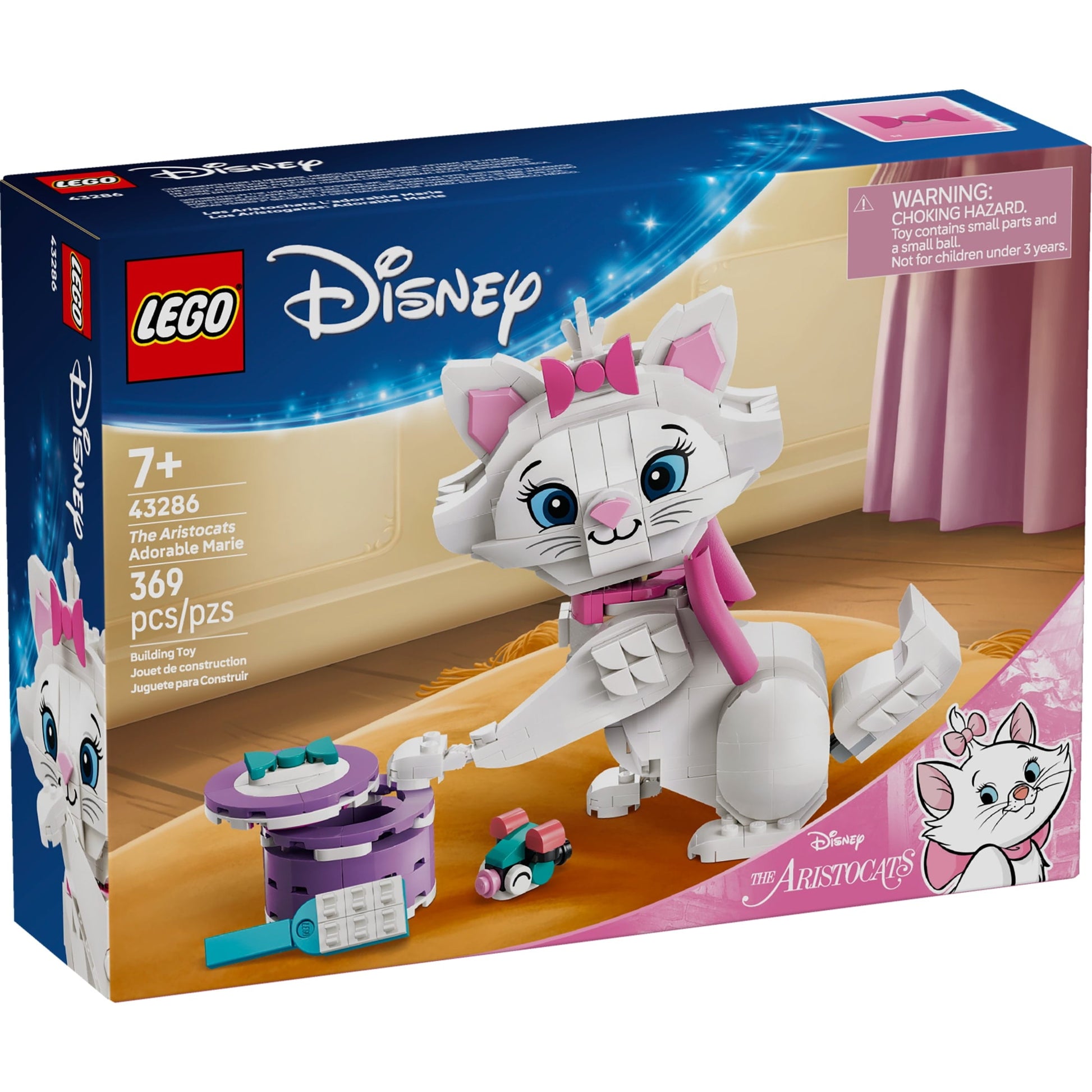 LEGO Disney The Aristocats Adorable Marie Toy Building Set - Bedroom or Desk Decor for Girls & Boys, Ages 7+ - Disney Gifts for Kids & Fans - 43286