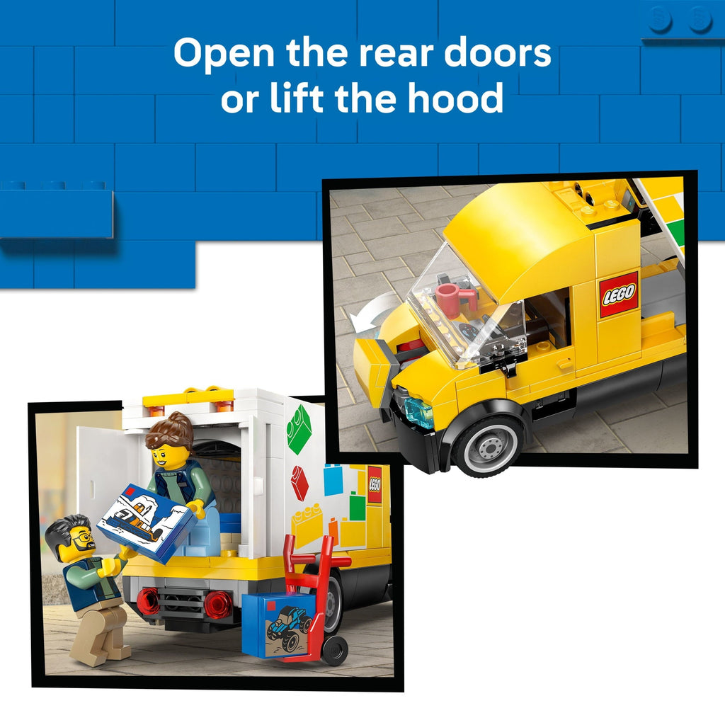 LEGO City: The LEGO Van Building Toy for Kids - Pretend Play Set for Boys & Girls, Ages 6+ - Delivery Van Toy W/2 Minifigures & 4 Mini LEGO Box Elements - Gift Idea for Birthdays - 60500