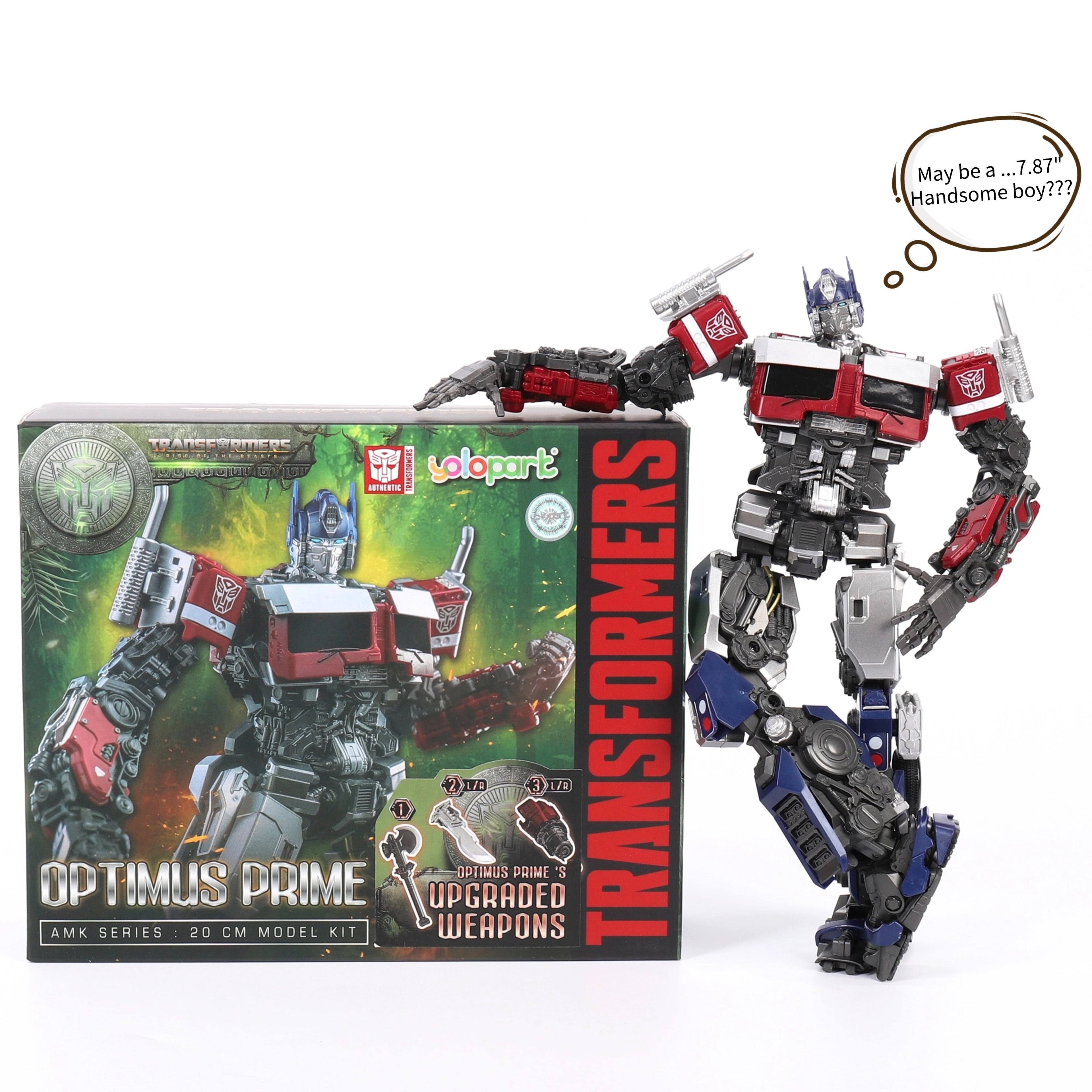 YOLOPARK Transformers Optimus Prime Toys, Rise of the Beasts Toy, 7.87" Action Figures Gift for Boys Girls 8+
