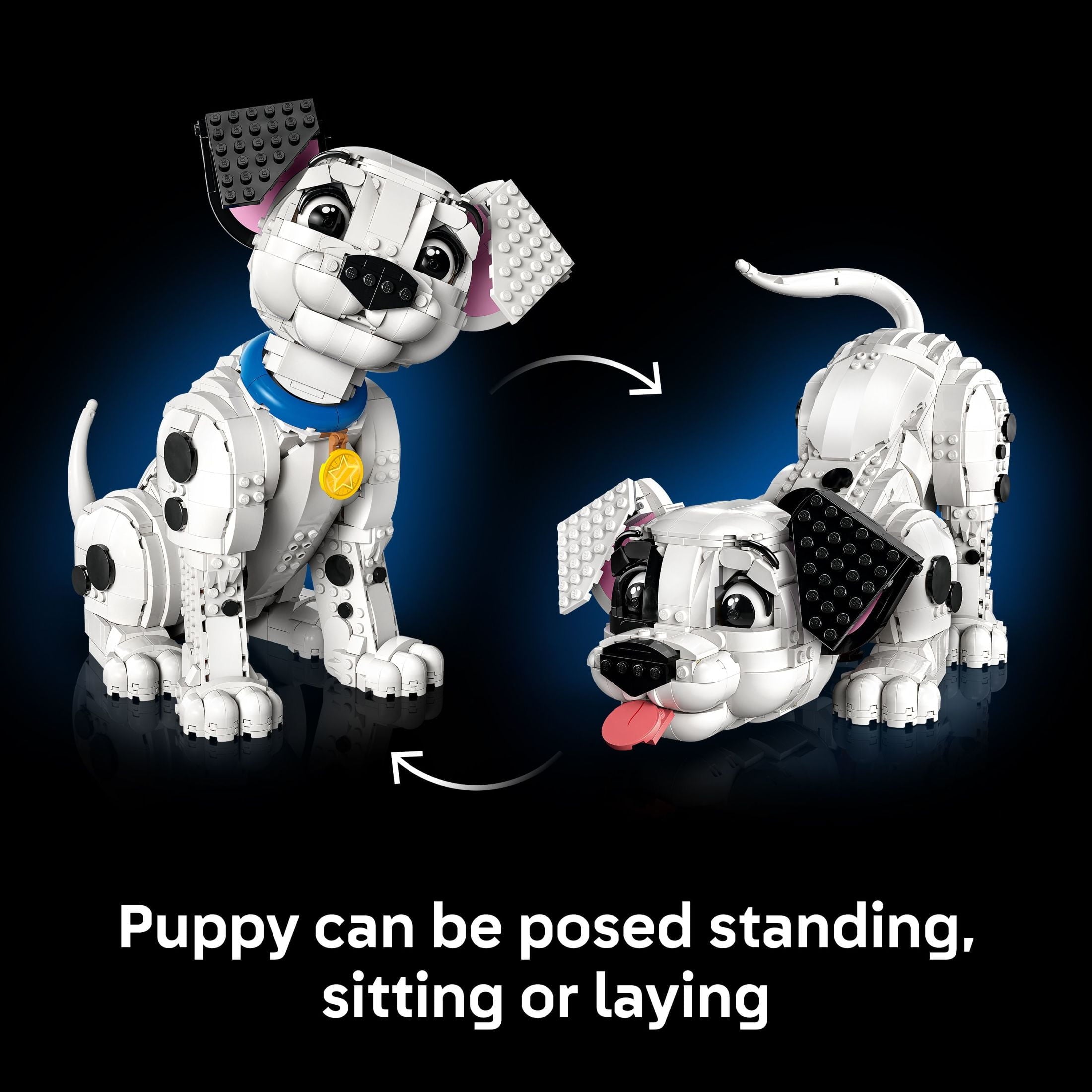 LEGO Disney 101 Dalmatians Puppy Building Set for Adults - Collectible DIY Kit for Movie Fans 18+ - Build Patch, Penny, Rolly or a Custom Pup - Gift Idea for Dog Lovers and Craft Enthusiasts - 43269