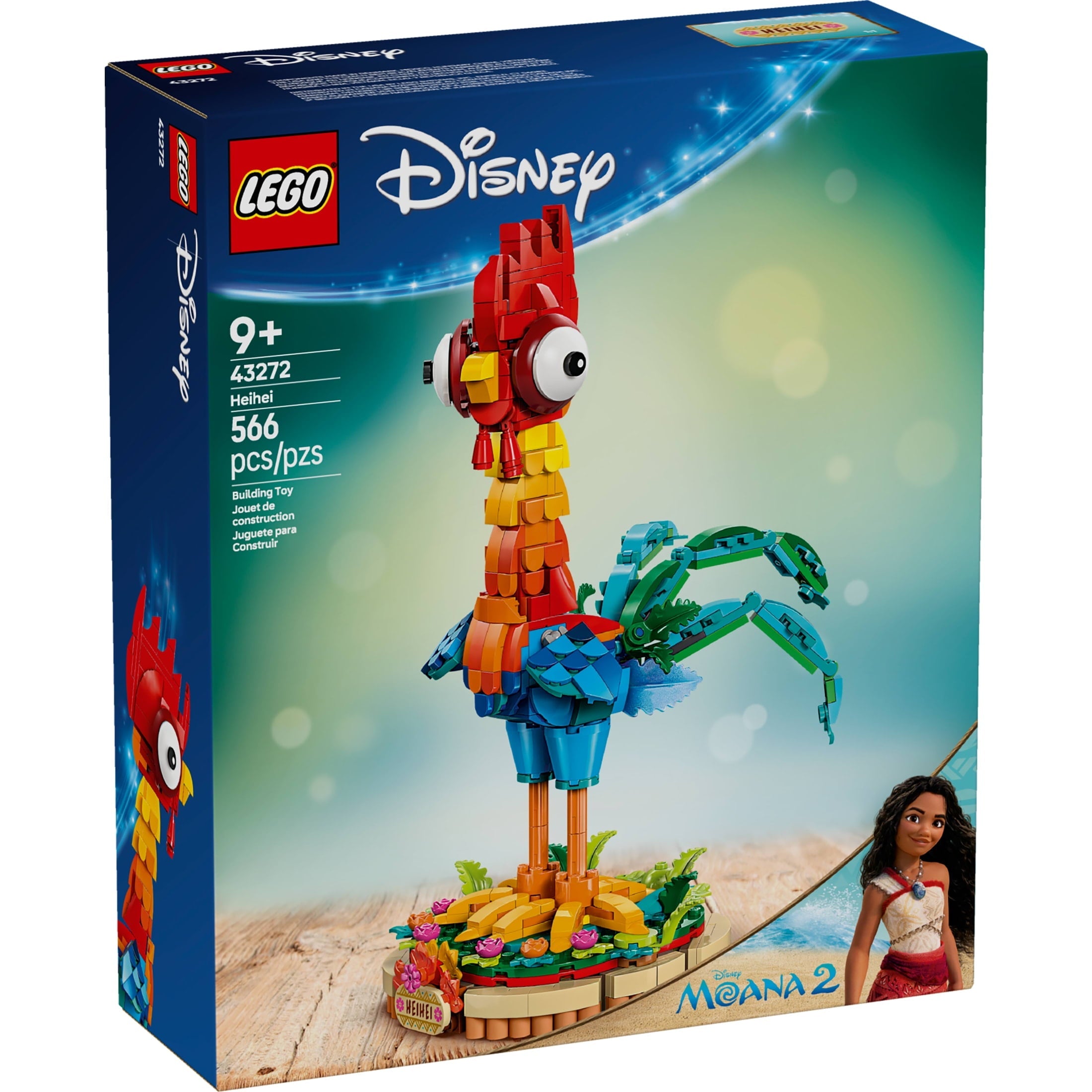 LEGO Disney Moana 2 Heihei - Building Toy for Kids, Girls & Boys, Ages 9+ - Gift for Birthdays - Moana & Disney Toy for Fans - 43272