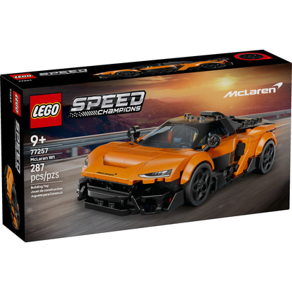 LEGO Speed Champions McLaren W1 Race Car Toy for Boys & Girls, Ages 9+ - Building Set for Pretend Play & Display w/1 Driver Minifigure - Gift Idea for Kids & Supercar Fans - 77257