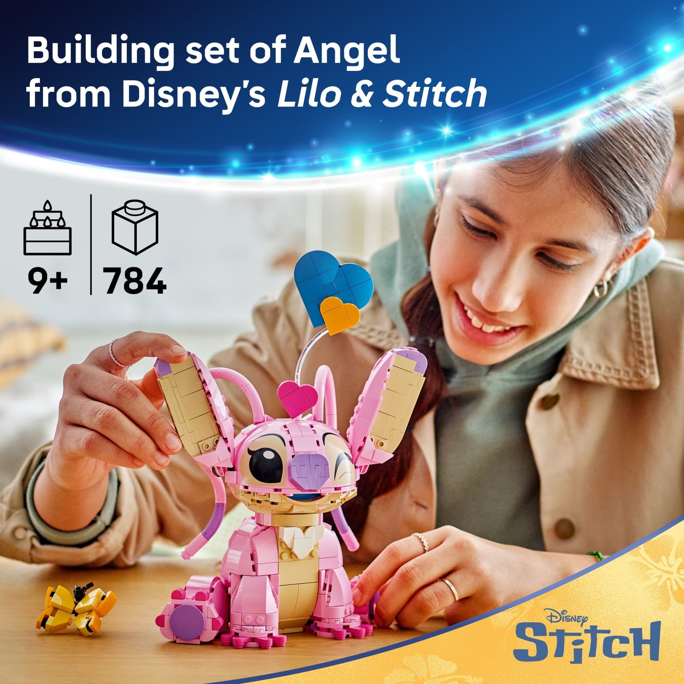 LEGO Disney Angel Lilo & Stitch Kids Toy - Room Decor and Building Set for Girls and Boys, Ages 9+ - Gift for Birthdays - 43257