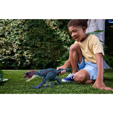 Jurassic World Charge N Chomp Carnotaurus Running Roaring Dinosaur Action Figure, Digital Play