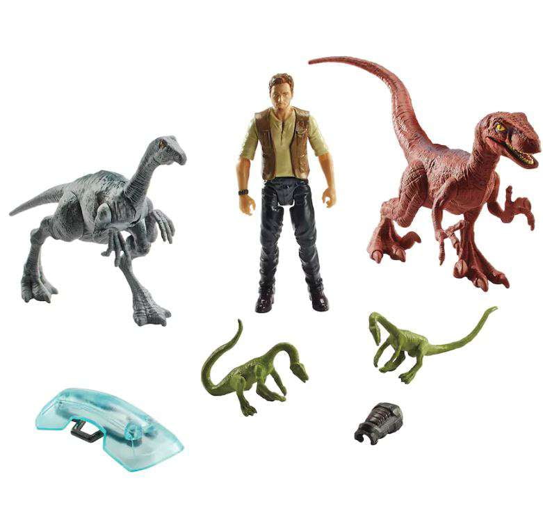 Mattel Jurassic World Fallen Kingdom Action Figures, Multicolor, 3 Pack