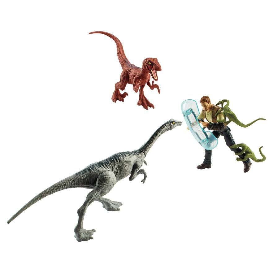 Mattel Jurassic World Fallen Kingdom Action Figures, Multicolor, 3 Pack