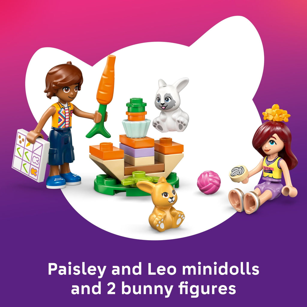 LEGO Friends Heartlake City Bunny Hotel Building Toy for Girls & Boys - Pretend Play Set for Kids, Ages 5+ - W/ Paisley & Leo Minidolls, 2 Toy Bunnies, & Accessories - Gift Idea for Birthdays - 42679