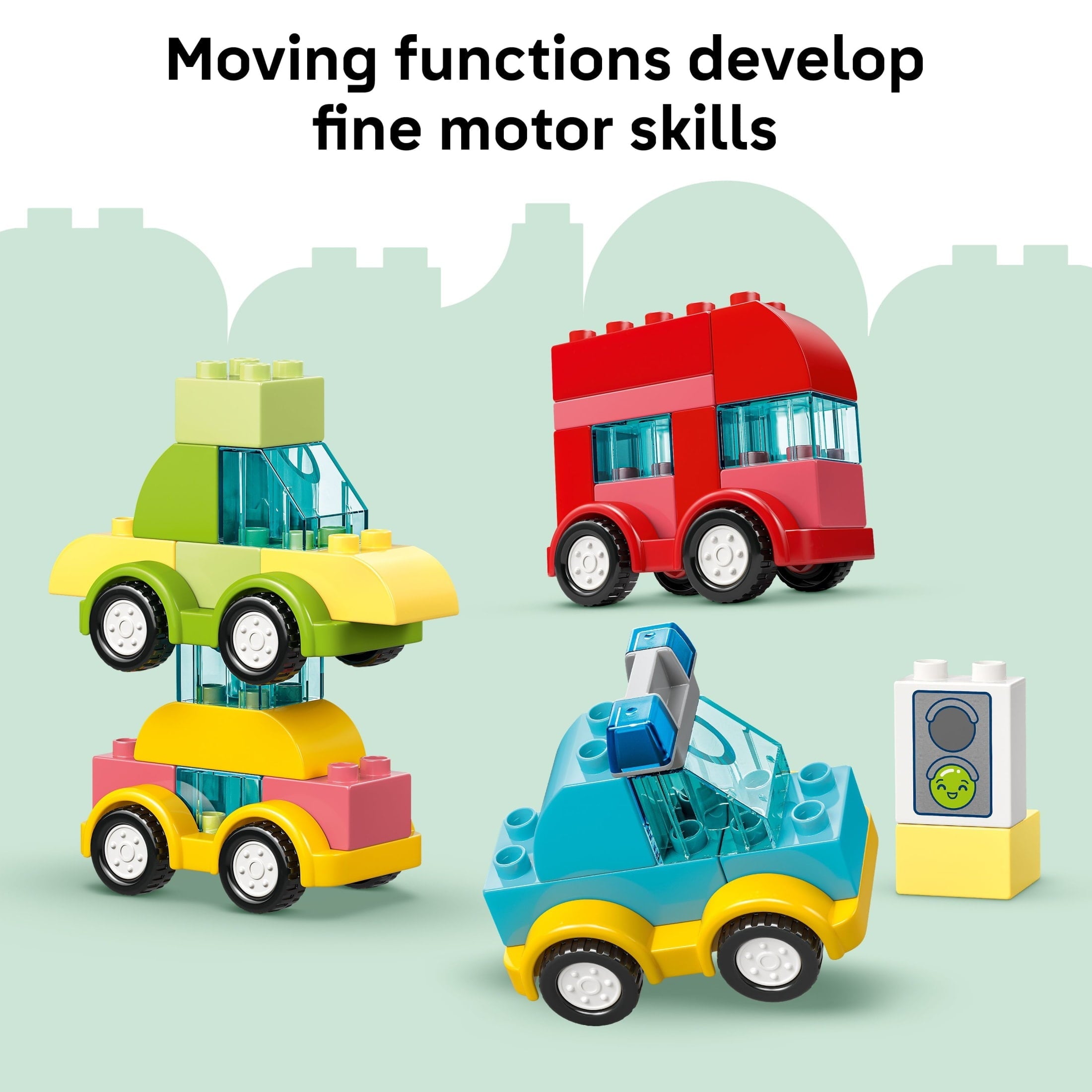 LEGO DUPLO My First Creative Vehicles Building Toy for Toddlers - Building Blocks for Boys & Girls, Ages 1.5+ - Preschool Learning Toy & Pretend Play Set - Gift Idea for Birthdays - 10474