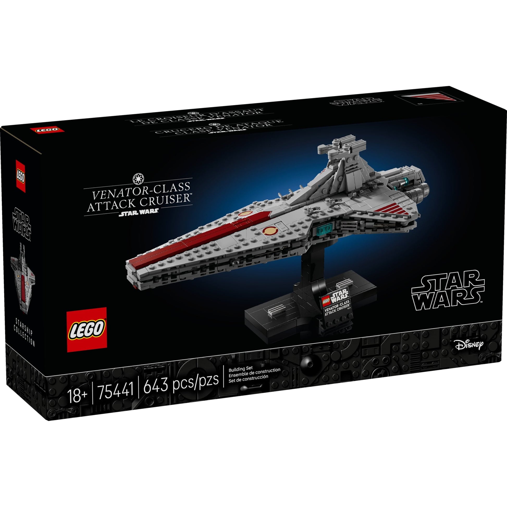 LEGO Star Wars Venator-Class Attack Cruiser Building Set for Adults, Men & Women, Ages 18+ - Movie Collectible & Room Decor for Office, Bedroom, or Book Shelf - Gift Idea for Birthdays - 75441