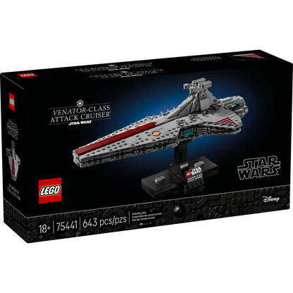 LEGO Star Wars Venator-Class Attack Cruiser Building Set for Adults, Men & Women, Ages 18+ - Movie Collectible & Room Decor for Office, Bedroom, or Book Shelf - Gift Idea for Birthdays - 75441