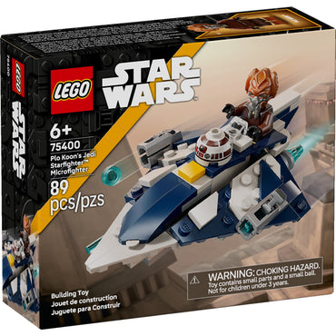 LEGO Star Wars Plo Koon’s Jedi Starfighter Microfighter Kids Toy - Building Toy for Pretend Play - Clone Wars Playset and Room Decor for Boys and Girls, Ages 6+ - Birthday Gift Idea - 75400