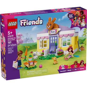 LEGO Friends Heartlake City Bunny Hotel Building Toy for Girls & Boys - Pretend Play Set for Kids, Ages 5+ - W/ Paisley & Leo Minidolls, 2 Toy Bunnies, & Accessories - Gift Idea for Birthdays - 42679