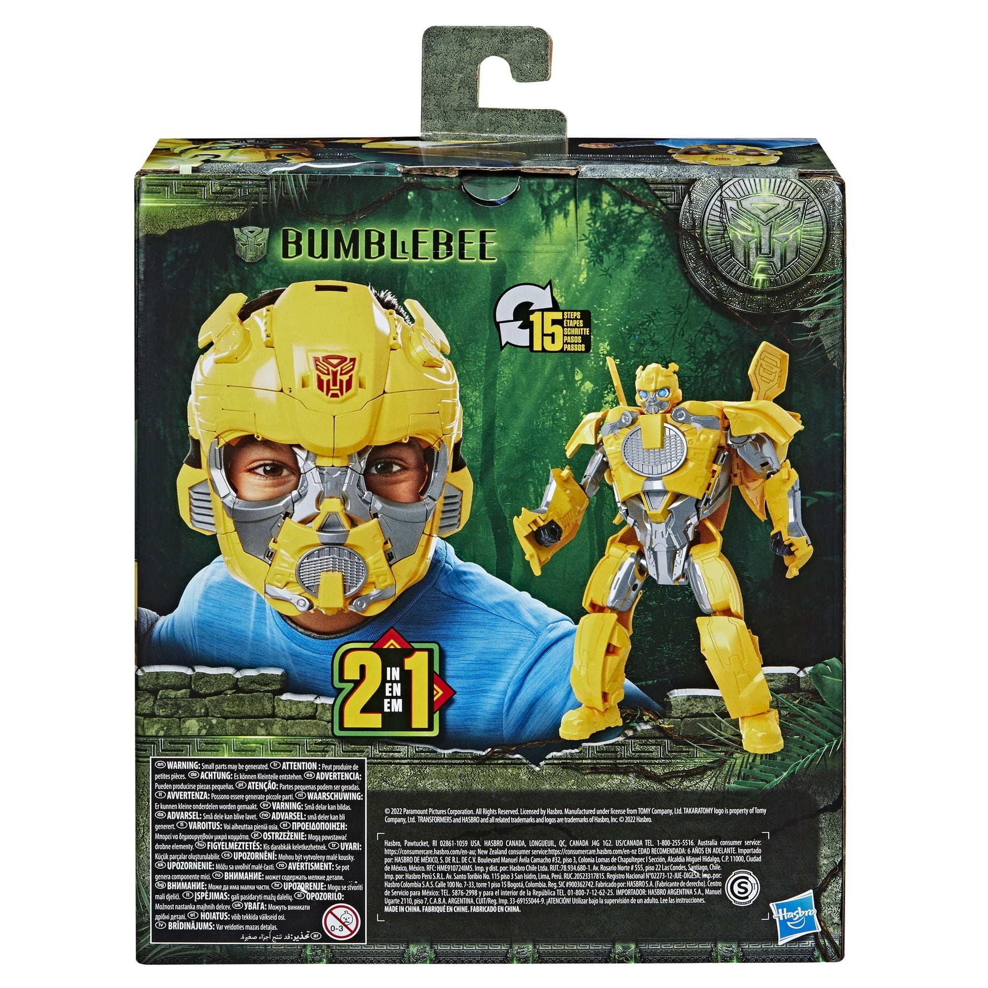 Transformers: Rise of the Beasts Movie Bumblebee 2-in-1 Converting Mask (9")