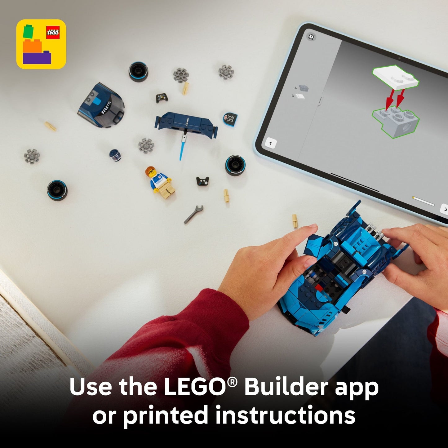 LEGO Speed Champions Bugatti Vision Gran Turismo Hyper Sports Car Building Toy for Kids & Gamers - Building Set W/Bugatti Driver Minifigure for Boys & Girls, Ages 9+ - Gift Idea for Birthdays - 77253