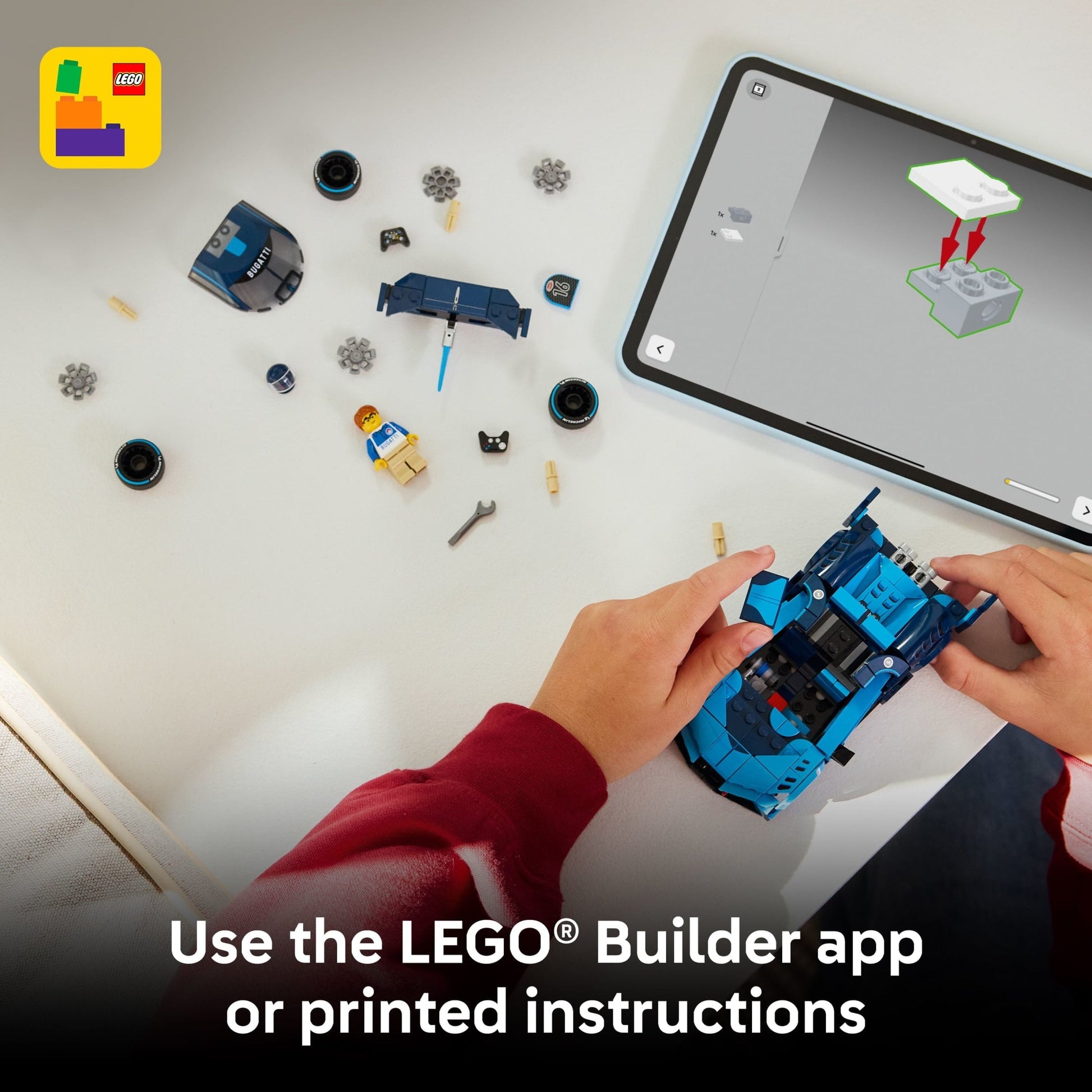 LEGO Speed Champions Bugatti Vision Gran Turismo Hyper Sports Car Building Toy for Kids & Gamers - Building Set W/Bugatti Driver Minifigure for Boys & Girls, Ages 9+ - Gift Idea for Birthdays - 77253