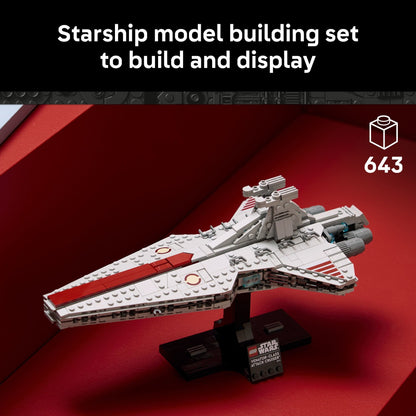 LEGO Star Wars Venator-Class Attack Cruiser Building Set for Adults, Men & Women, Ages 18+ - Movie Collectible & Room Decor for Office, Bedroom, or Book Shelf - Gift Idea for Birthdays - 75441