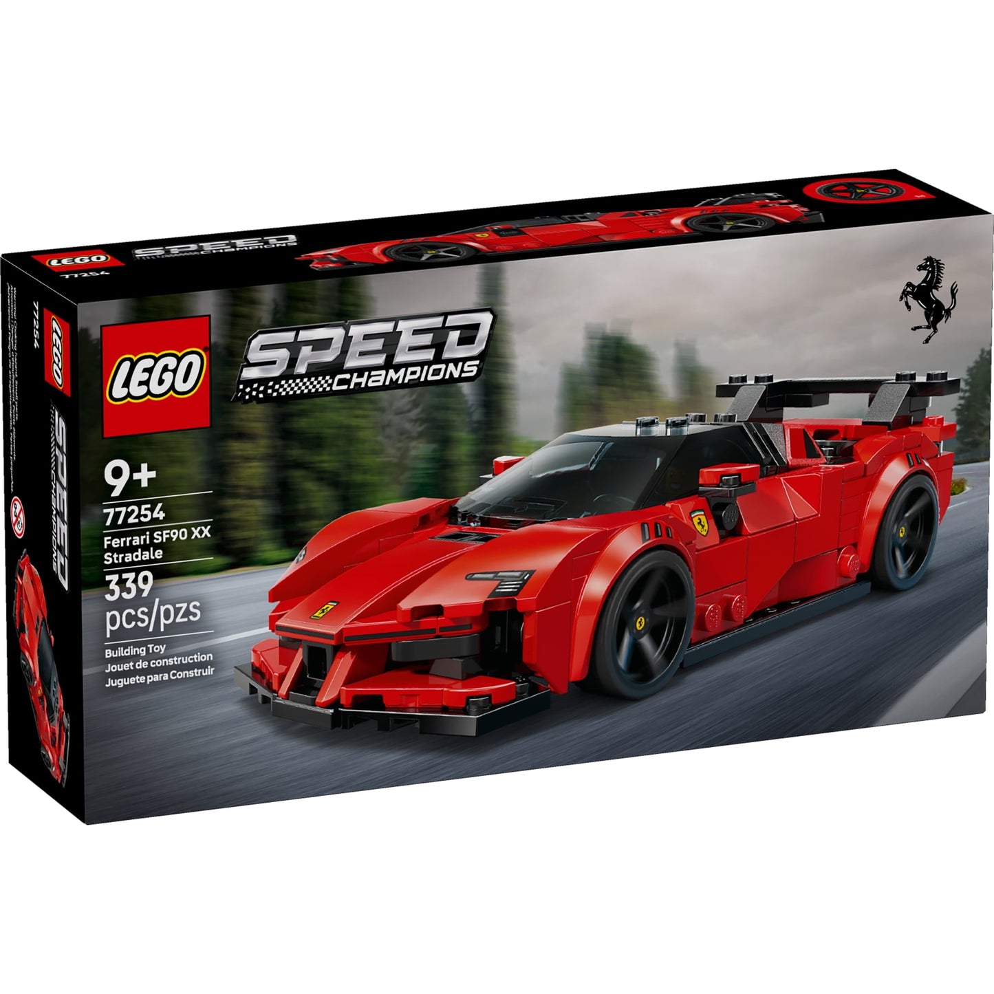 LEGO Speed Champions Ferrari SF90 XX Stradale Sports Car Building Toy for Kids - Building Set W/Ferarri Driver Minifigure for Boys & Girls, Ages 9+ - Gift Idea for Birthdays - 77254