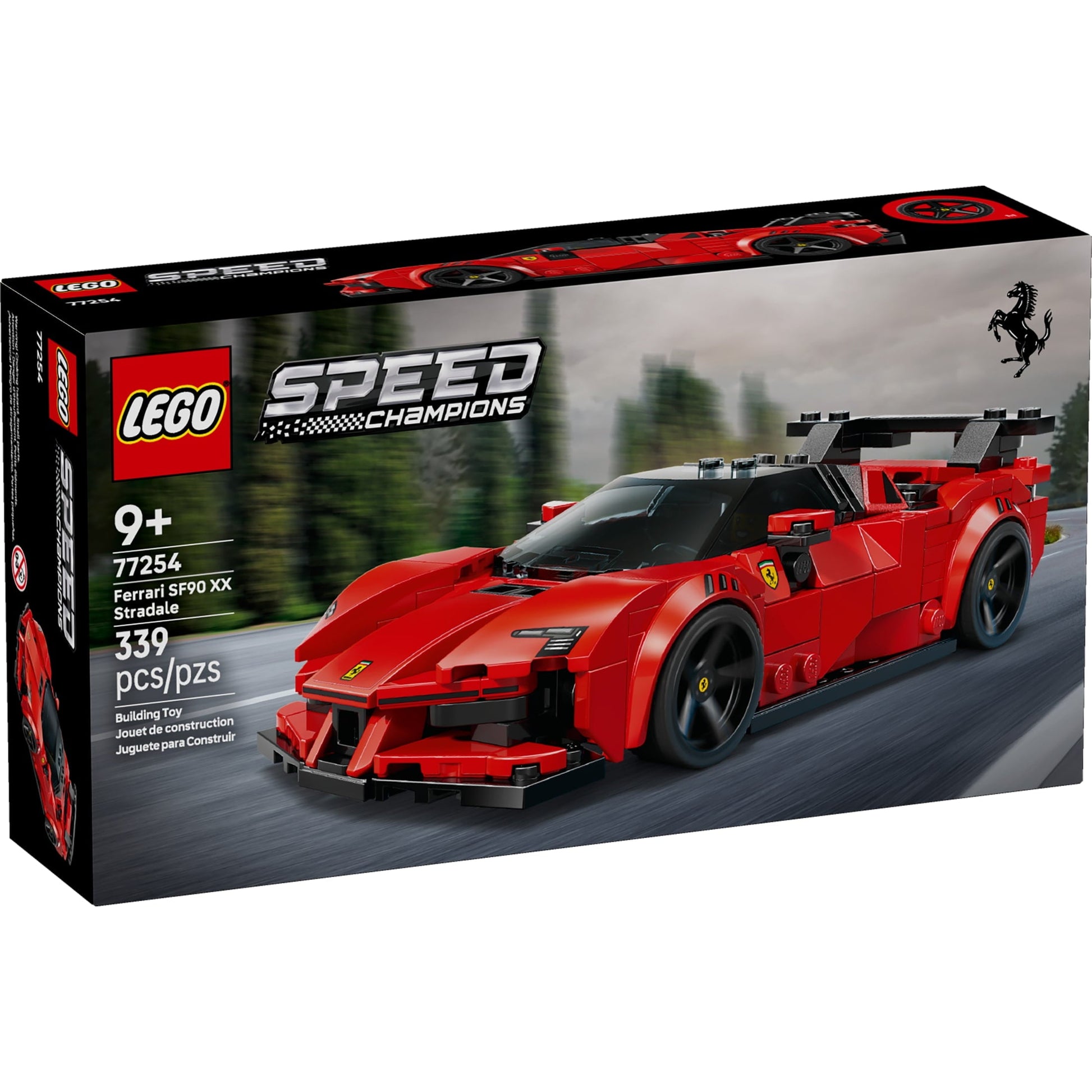 LEGO Speed Champions Ferrari SF90 XX Stradale Sports Car Building Toy for Kids - Building Set W/Ferarri Driver Minifigure for Boys & Girls, Ages 9+ - Gift Idea for Birthdays - 77254