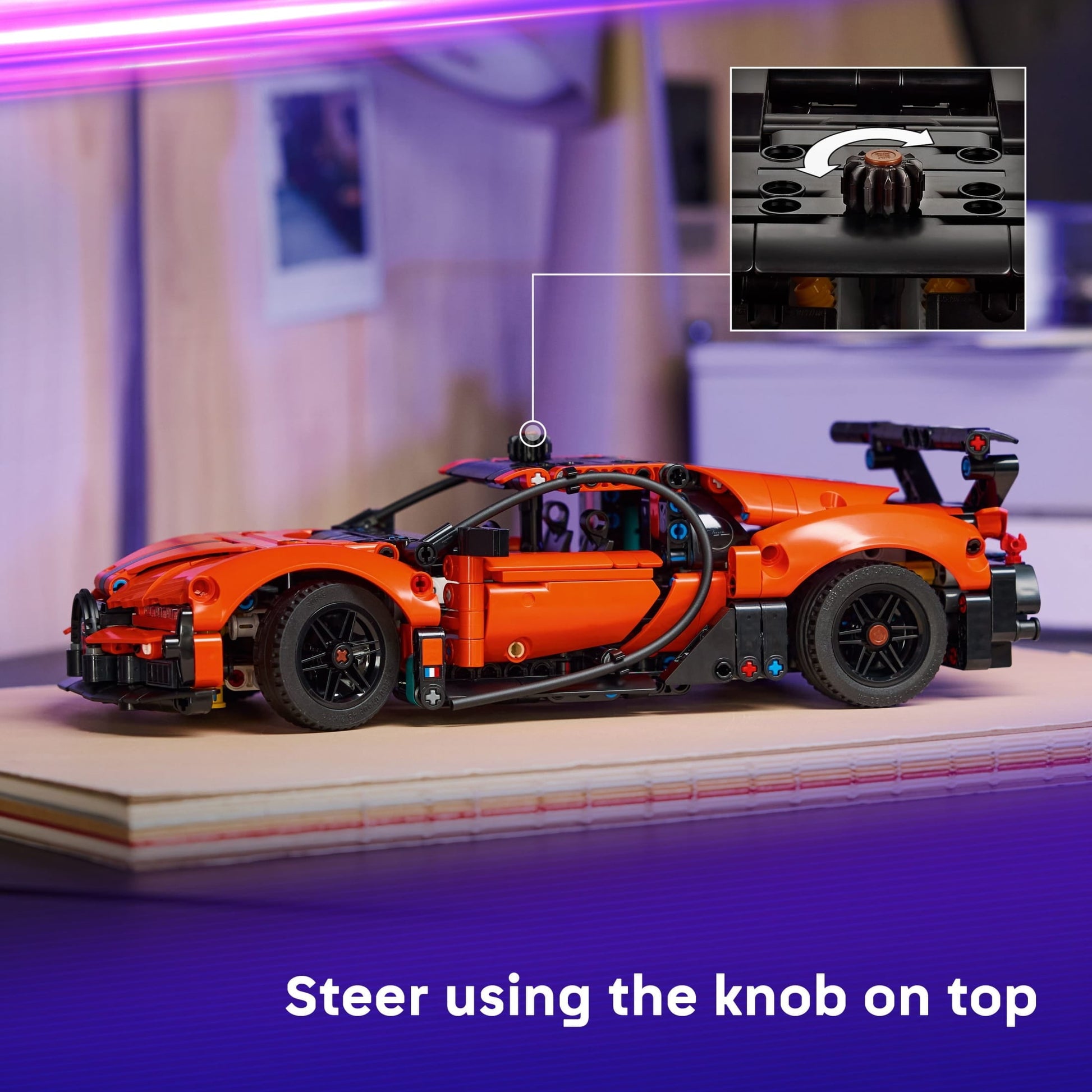 LEGO Technic Bugatti Chiron Pur Sport Hypercar Building Toy for Boys & Girls - Sports Car Toy W/Realistic Steering & Engine for Kids & Racing Fans, Ages 9+ - Gift Idea for Birthdays - 42222