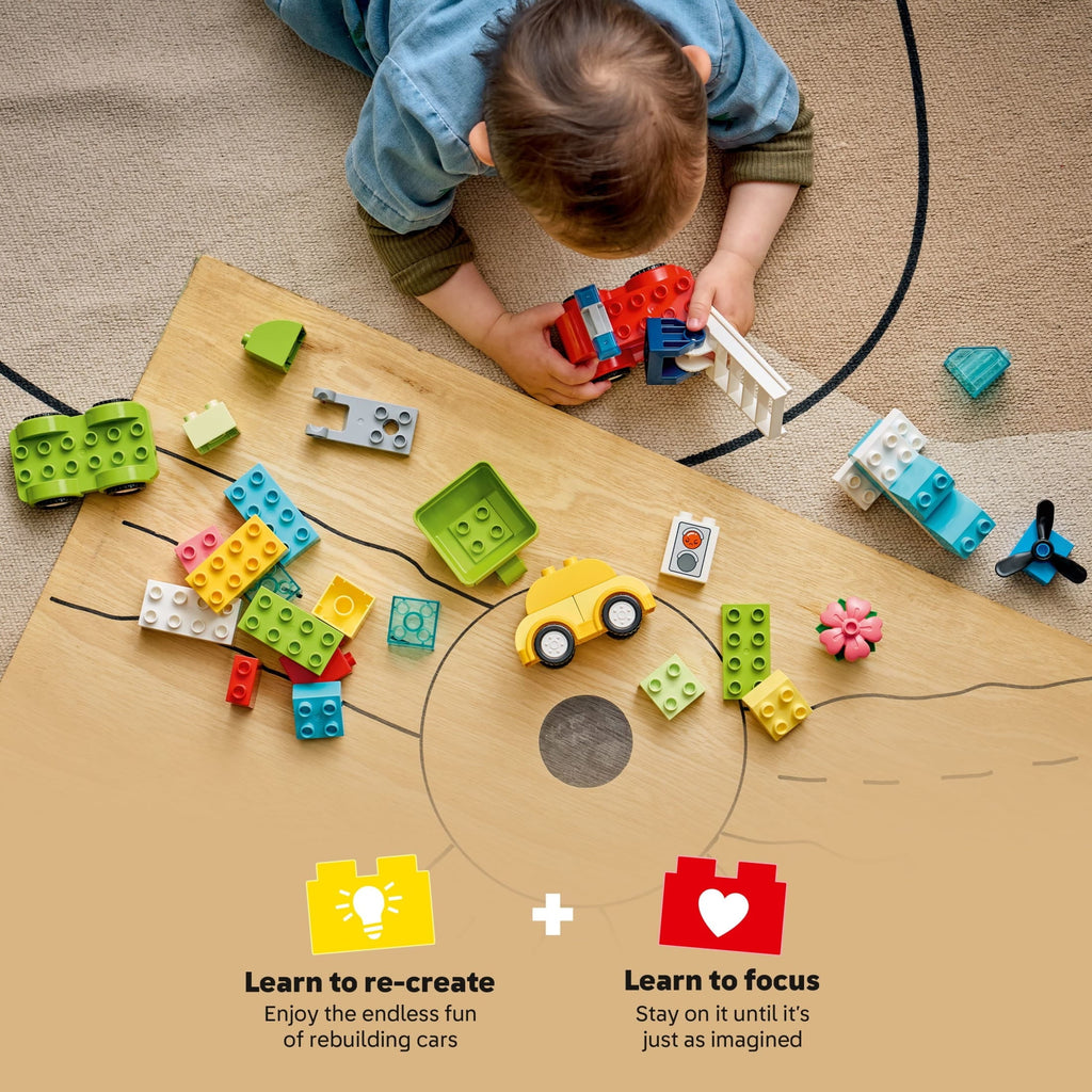 LEGO DUPLO My First Creative Vehicles Building Toy for Toddlers - Building Blocks for Boys & Girls, Ages 1.5+ - Preschool Learning Toy & Pretend Play Set - Gift Idea for Birthdays - 10474